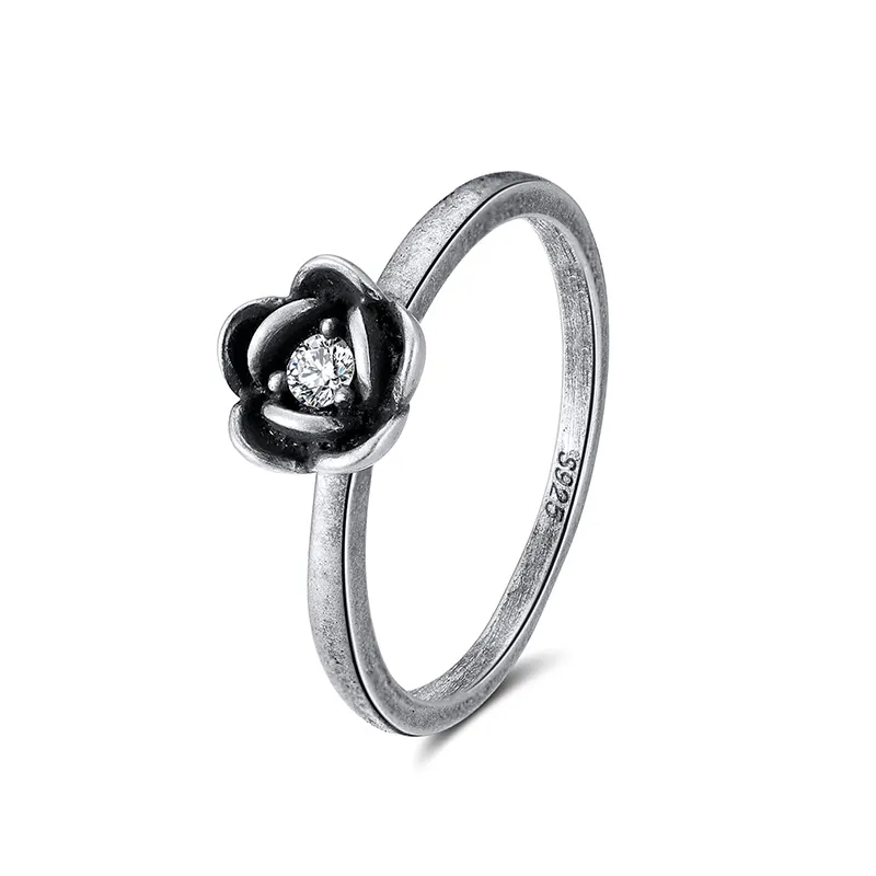 Bijoux pour femmes, bague à fleurs, en argent Sterling 925, vente en gros, SR238