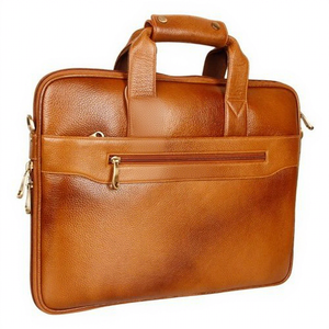Sacoche pour ordinateur portable en cuir véritable artisanal BS INTERNATIONAL, style coréen moderne et élégant, convertible en bandoulière - Product Image 5