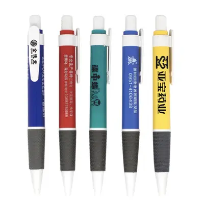 ปากกาลูกลื่นพลาสติกโฆษณาปากกาของขวัญส่งเสริมการขายสามารถปรับแต่งโลโก้ปากกา