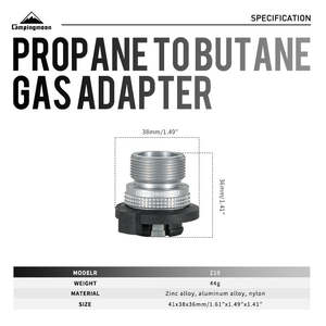 <span class=keywords><strong>Adaptateur</strong></span> de cartouche de gaz pour réchaud à gaz CAMPINGMOON Z19, portable, réutilisable, durable, en alliage d'aluminium, pour cartouche de <span class=keywords><strong>butane</strong></span> et de <span class=keywords><strong>propane</strong></span> - Product Image 3