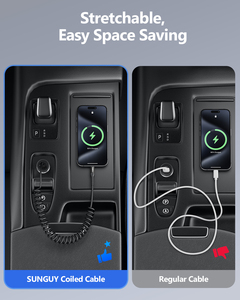 สายชาร์จ USB-C แบบถักไนลอน SUNGUY ได้รับการรับรองมาตรฐาน CE สายชาร์จเร็วแบบยืดหดได้ พร้อมการรับประกัน 3 ปี - ดีไซน์ทนทาน - Product Image 5