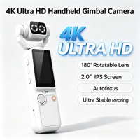 Caméra stabilisée de poche Q8, vidéo HDR 1080p, enregistrement stéréo, grand angle 180°, lampe torche LED intégrée