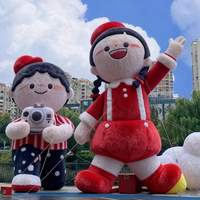 Grande figurine d'ours en peluche gonflable en PVC imperméable ou en tissu Oxford pour la promotion commerciale et la décoration d'événements
