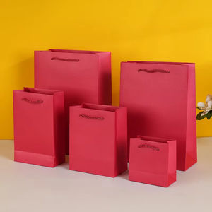 Sacs cadeaux pour mariage, anniversaire, baptême, fête, boîte à bijoux, bonbons, cadeaux, sac à provisions Petit sac à main en papier - Product Image 5