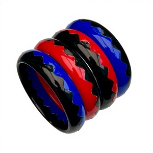 Nueva Pulsera de Resina Zigzag Vintage para Mujer, Brazalete Hecho a Mano en Estilo Ángel Clásico para Ocasiones Navideñas, Artesanía al por Mayor - Product Image 6