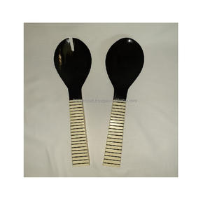 Cuillères décoratives en forme de corne, pour la maison, hôtel et restaurant, avec manche rond, cuillère à service - Product Image 3