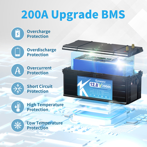 Kepworth 12v 200h 2560wh Energy Storage <strong>Battery</strong> With 6000 Times <strong>Deep</strong> <strong>Cycle</strong> <strong>Battery</strong> 12v 200ah Lithium Ion <strong>Battery</strong> 12.8V Lifepo4 - Product Image 5