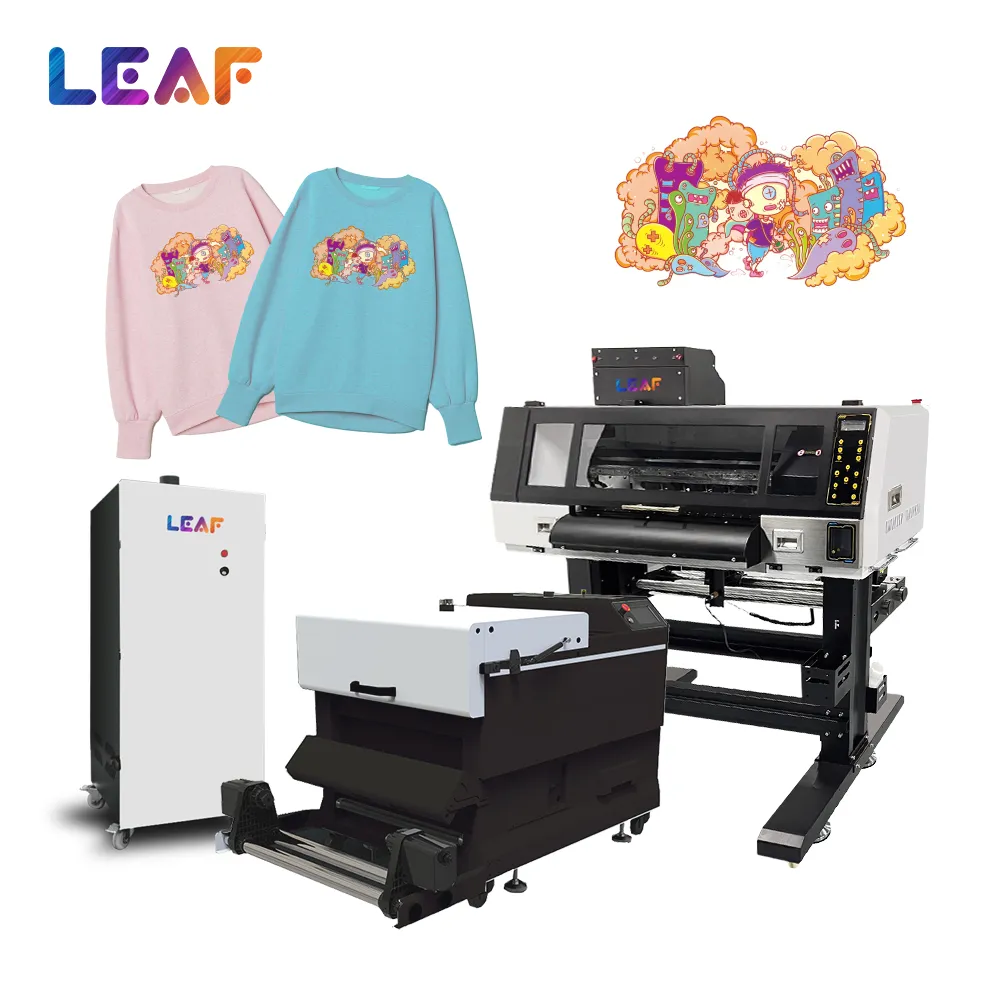 LEAF Digital Printing DTF Printer Transfer PET Film T-shirt Inkjet DTF Printer 60cm With Original Dual i3200 Head