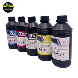 Encre à encre UV pour imprimante, en cuir et PVC, tête d'impression, pour Ep son XP600, DX5, DX7, tx-800, 1000ml, CMKYW