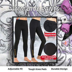 Natation 3mm Imprimé Surf Pantalon De Plongée Minceur Néoprène Combinaison Pour Hommes Et Femmes Costume Étanche Scuba Skinny Extensible - Product Image 3