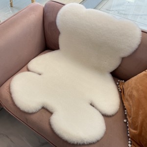 <span class=keywords><strong>Tapis</strong></span> en fausse fourrure de lapin Teddy Bear - Doux, réversible, lavable, antidérapant pour salon et chambre à coucher - Product Image 5
