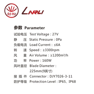 LINRUI LNF-2209C/X Xe Buýt Phổ Thông/Xe Buýt Năng Lượng Mới/Xe Tải DC Quạt Làm Mát Ngưng Tụ 9Inch - Product Image 5