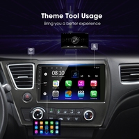 Autoradio multimédia Android 11 9 pouces avec Carplay, Android Auto, écran partagé et fonction image dans l'image pour Honda Civic 2013-2015