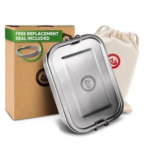 Sus 304 Roestvrijstalen 18/8 Tiffin Dubbele Lagen Lekvrije Lunchbox Roestvrijstalen Bento Box Opslag 550/850/1400/2400Ml