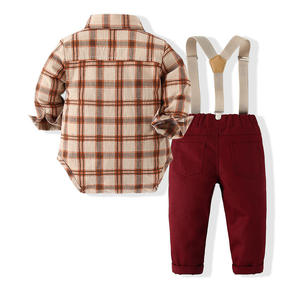 Newborn Heavy <b>Stitch</b> Jeans Design Your Own Clothing Formal <b>Clothes</b> Suit Boys Button Pants Sets of Wholesale - Product Image 2