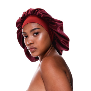 <span class=keywords><strong>Bonnet</strong></span> de nuit en satin uni de couleur unie avec logo personnalisé, 12 couleurs en stock, <span class=keywords><strong>bonnet</strong></span> de nuit élastique pour cheveux, <span class=keywords><strong>bonnet</strong></span> de nuit monocouche - Product Image 2