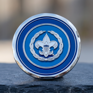 Moneda de desafío de metal esmaltado con diseño personalizado de fábrica, fundición a presión, plateada, para regalar a amigos, con soporte para moneda de recuerdo - Product Image 1