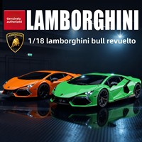 Modèle de voiture de sport Lamborghini Bull en alliage, authentique et sous licence, échelle 1:18, H1131, avec effets sonores et lumineux, décoration de table basse, ornements HX