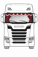 Maßgefertigte Wildleder-Innenausstattung Klassischer Stil Hintere LKW-Vorhänge Universell Passend für DAF Mercedes MAN TGA für LKWs mit Individuellen Farben