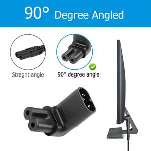 Adaptateur secteur à angle droit IEC320 C7 à C8, adaptateur secteur IEC 320 C7-C8 90 degrés, convertisseur secteur à angle haut-bas mâle vers femelle Figure 8 - Product Image 5