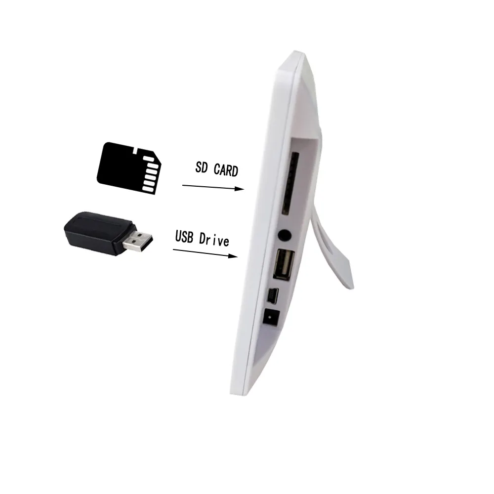MP4 плеер видео-дисплей экран автоматического запуска петля воспроизведения через SD USB 7 дюймов мини рекламная цифровая фото рамка