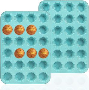 Moldes de Silicona para Mini Cupcakes, Libres de BPA, 24 Unidades, Tamaño Regular, Antiadherentes, Aptos para Alimentos - Product Image 6