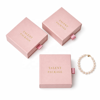 Boîte en carton rose premium avec tiroir, revêtement UV, emballage cadeau biodégradable, lamination brillante, finition mate