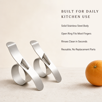 Éplucheur d'orange portable en acier inoxydable avec anneau de maintien, ustensile de cuisine pour la maison, les restaurants et les voyages