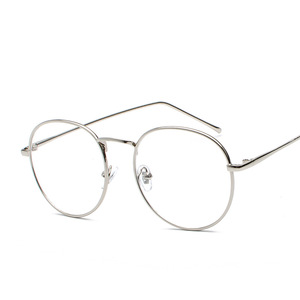 Maidis Round Metal Frame Eyeglasses Women's Plano Lenses Blue Light Protection Fashion Trend Street Style - Product Image 3