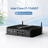 Carcasa de PC Industrial Personalizada Intel Core, 2 LAN, 6 Com, 8 USB, 2 DDR4, X86, Aluminio, Mini PC Integrado sin Ventilador