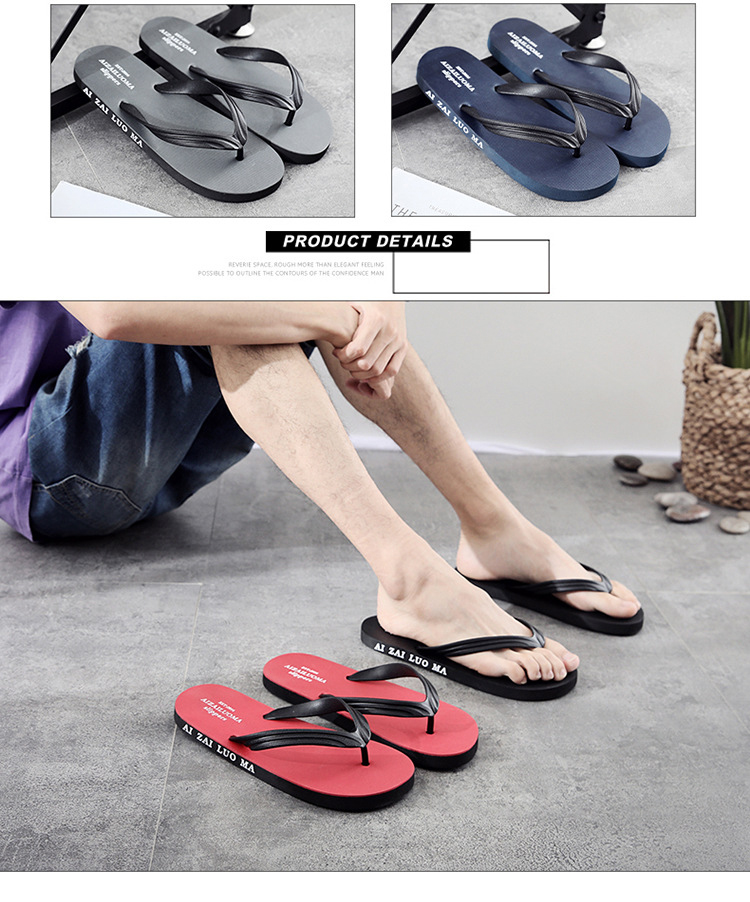 Wholesale Summer Beach Slippers Indoor Outdoor Mens Flip-flops Luxury Boys PVC Filpflops