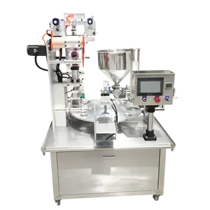 Roll Film Type Factory Price Rotary Yogurt Cup Filling Sealing Machine