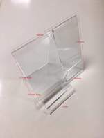 Maß gefertigter Handy-Displayst änder aus klarem Acryl mit Etiketten rahmen und individuell bedrucktem Logo