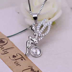 Pendentif en argent S925, version coréenne, 7-8 têtes, perle d'ange, pendentif en forme de pneu, accessoires de bijouterie DIY, support vide, composants de bijouterie - Product Image 1