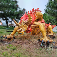 Modèle de dragon en pierre artificielle imprimé en 3D, statue d'animal mythique chinois en couleur, écologique, art de collection pour l'extérieur et l'intérieur