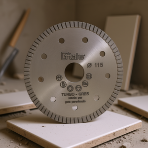 Lame diamantée industrielle Ttake Turbo Carbide 115 mm, épaisseur 1,2 mm, pour la découpe de carreaux de porcelaine - Product Image 3