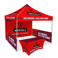 Tente de réception robuste avec impression par sublimation personnalisée 10x10 pieds, structure en aluminium pliable, ensemble de tente pour salon professionnel pour événements de branding
