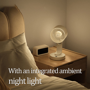 Nouveau ventilateur oscillant de bureau rechargeable par USB, mini lampe de bureau avec affichage numérique - Product Image 5