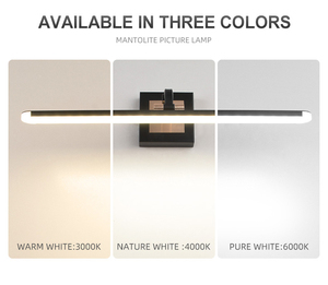 COMBO Modern Black Aluminum LED Wall Lamp 3500K Warm White <b>Bathroom</b> Light Switch Control Wall-Mounted - Product Image 5