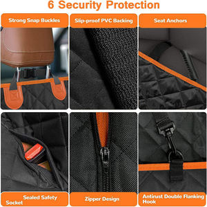Housse de siège auto pour chien imperméable, housse pour chien pour siège arrière de voiture, antidérapante, durable, hamac avec rabats latéraux pour voitures et SUV - Product Image 6