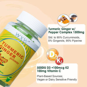 Best Absorption Natural Pineapple <b>Flavor</b> Turmeric Ginger Gummies Sodium Extract Improve Joint Health Adult - Product Image 6