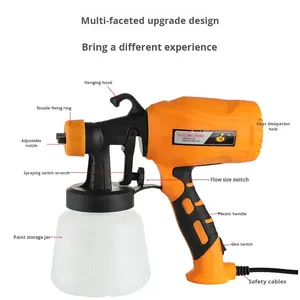Pistolet de pulvérisation électrique Portable 220V 1.3mm utilisation industrielle à haute pression pour bricolage nouveau travail de pulvérisation de peinture au Latex de <span class=keywords><strong>d</strong></span>ésinfection à haute pression - Product Image 4