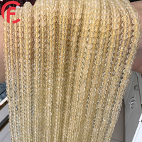Perles en pierre naturelle facettées de 2 mm, 3 mm, 4 mm, cristal citrine citron, perles en vrac pour la fabrication de bijoux