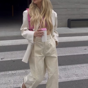 Conjunto de Blazer Casual OEM para Mujer, Blazer Holgado de Manga Larga y Pantalones, Conjunto de Dos Piezas, Trajes para Mujer - Product Image 2