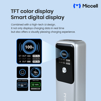 Baterías Externas Semisólidas MIccell de 100W y 20000mah con Cable de Carga Rápida y Pantalla Digital TFT para Teléfonos/Laptops
