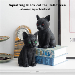 Misteriosas Decoraciones <span class=keywords><strong>de</strong></span> Gato Negro para Halloween, Figuras <span class=keywords><strong>de</strong></span> Gato Espeluznantes <span class=keywords><strong>de</strong></span> Plástico para Fiestas <span class=keywords><strong>de</strong></span> <span class=keywords><strong>Brujas</strong></span> y Decoración <span class=keywords><strong>de</strong></span> Casas Encantadas - Product Image 4