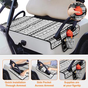 Housses de siège de voiturette de golf personnalisées avec logo, serviette de siège de voiturette de golf, couverture pour la plupart des voiturettes de golf, compatible avec EZGO, Club Car, Yamaha et plus encore - Product Image 3