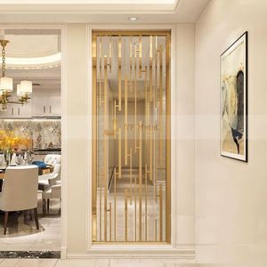 EX065 Gold Plated Stainless Steel Laser Cut Modern MultiFunctional Durable Art Theme Irregular Structure Room Divider - Product Image 2