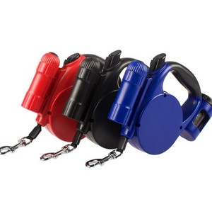 Dispensador de bolsas de basura para perro, luz Led retráctil automática, linterna de plomo, luces parpadeantes grandes de 8m, correa reflectante para mascotas - Product Image 4