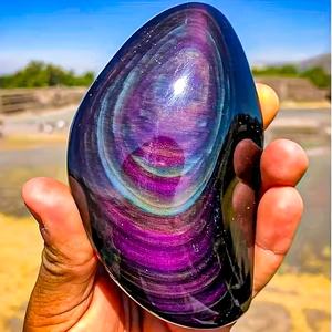 Obsidiana Arcoíris Natural de Alta Calidad al por Mayor, Hermosa Obsidiana en Bruto para Decoración del Hogar y Jardín - Product Image 3